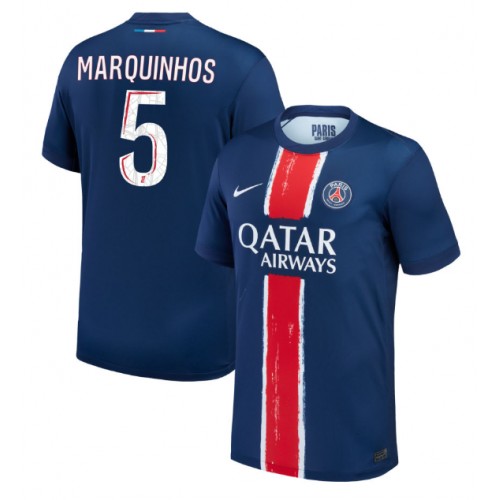 Fotbalové Dres Paris Saint-Germain Marquinhos #5 Domácí 2024-25 Krátký Rukáv